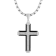 0.17CTW Stainless Steel with Black IP Cross