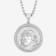 1/4CTW Diamond Stainless Steel Jesus Face Textured Background Medallion Pendant