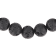 Black Lava Bead and Stainless Steel Bolo Bracelet