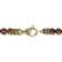 Stainless Steel Yellow Ion Plated Tiger Eye Bead Bracelet