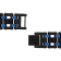 Stainless Steel with Black and Blue Finish Link Bracelet