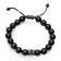 Matte Black Stainless Steel and Matte Black Onyx Bead Bolo Bracelet