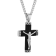 Stainless Steel Black Ion Plated Crucifix Cross Pendant
