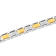 1/4CTW Diamond Two Tone Stainless Steel Cross Link Bracelet