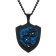 Two-Tone Stainless Steel Gear and Shield Pendant