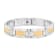 1/3CTW Diamond Two-Tone Stainless Steel Link Bracelet
