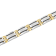 1/2CTW Diamond Two-Tone Stainless Steel Link Bracelet