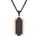 Diamond Accent Stainless Steel Two-Tone Dog Tag Pendant