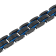 Men's Stainless Steel Black and Blue Bracelet