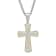 0.17CTW Stainless Steel with Yellow IP Cross