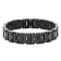 Stainless Steel Black Ion Plated Black Diamond Bracelet .50ctw