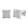 1/4CTW Diamond Stainless Steel Stud Earrings