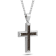 Stainless Steel Carbon Fiber Cross Pendant