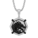 1/4CTW Diamond Stainless Steel Black Ion Plated Dragon Face Medallion Pendant