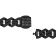 Black Cubic Zirconia Black Stainless Steel Link Bracelet