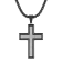 1/5CTW Diamond Stainless Steel Black Ion Plated Cross Pendant