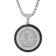 1/4CTW Black Diamond Stainless Steel Saint Christopher Medallion Pendant