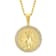1/4CTW Diamond Stainless Steel Yellow Ion Plated Jesus Face Textured
Background Medallion Pendant