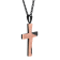 Two-Tone Stainless Steel The Lord's Prayer Tablet Cross Pendant