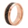 Tantalum Rose Ion Plated Raw Iron Carbon Fiber Inlay Band