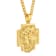 Stainless Steel Yellow Ion Plated Jesus Head Cross Pendant