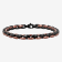 Stainless Steel Black & Brown Ion Plated Oval Link Bracelet