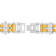 Stainless Steel With Yellow Ion Plated Rivet Bracelet