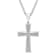 Diamond Accent Stainless Steel Cross Pendant