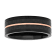 Stainless Steel Black and Rose Ion Plated Carbon Fiber Center Band