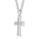 0.05CTW Stainless Steel Scalloped Edge Cross