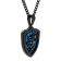 Two-Tone Stainless Steel Gear and Shield Pendant