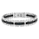 1/6CTW Blue Diamond & Stainless Steel with Black IP Bracelet
