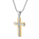 0.10CTW Stainless Steel with Yellow IP Cross