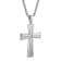 Diamond Accent Stainless Steel Cross Pendant