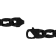 Stainless Steel with Matte Black Finish Oval Link Chain Bracelet