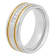 0.15CTW Diamond Stainless Steel and Yellow IP Band