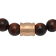 Rose Color Stainless Steel Red Tiger Eye Bead Bolo Bracelet