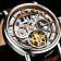 Men's Automatic Watch Silver Case, Brown Dial Ring with Silver
Background, Brown Leather Strap