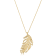 14k Yellow Gold Feather Pendant on Cable Chain Necklace | Minimalist
Jewelry for Women (18 inches)