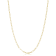 Solid 14k Yellow Gold 2 mm Capsule Paperclip Link Chain Necklace for Women