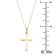 14k Yellow Gold Cross Necklace (18 inch)