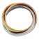 14k Tricolor Gold Rolling Ring for Women | Made in Italy