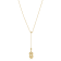 14k Yellow Gold Love Knot Drop Y Necklace (18 inch) | Minimalist Jewelry
for Women