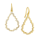 18K Yellow Gold Cosmic Tear Drop Diamond Earrings