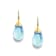Mogul Drop Topaz Earrings with Diamond Trim