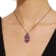 Purple Sapphire & Diamond Pendant