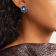 Diamond & Ceramic Mini Lotus Earrings