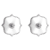 Diamond & Ceramic Mini Lotus Earrings