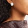 Diamond & Ceramic Mini Lotus Earrings