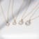 LUXGEM 14K Yellow Gold Round Halo Pendant Necklace | 0.5 Carat Cubic Zirconia